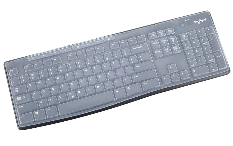 LEZE Keyboard Cover for Logitech MK370 MK295 MK270 K270 Keyboard, Logitech MK370 MK270 K270 Keyboard Skin Protector - Clear - Image 1